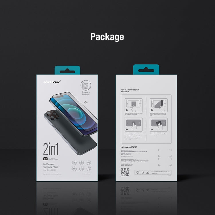 For iPhone 14 Pro NILLKIN 2 in 1 HD Full Screen Tempered Glass Film + Camera Protector Set - iPhone 14 Pro Tempered Glass by NILLKIN | Online Shopping South Africa | PMC TechLife | Buy Now Pay Later Mobicred