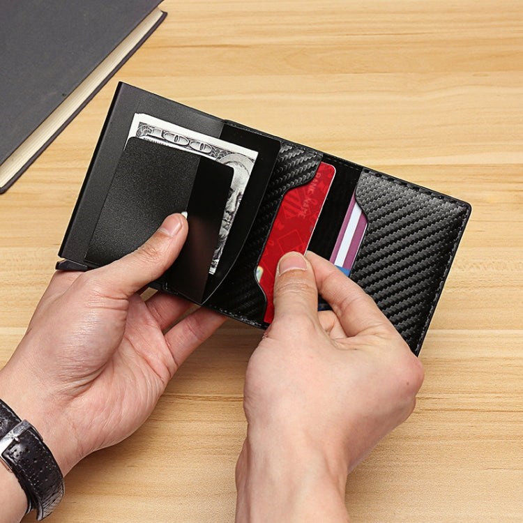 C1804H1 RFID Carbon Fiber Wallet For Men(Pink Carbon Fiber) - Antimagnetic RFID Package by PMC TechLife | Online Shopping South Africa | PMC TechLife | Buy Now Pay Later Mobicred