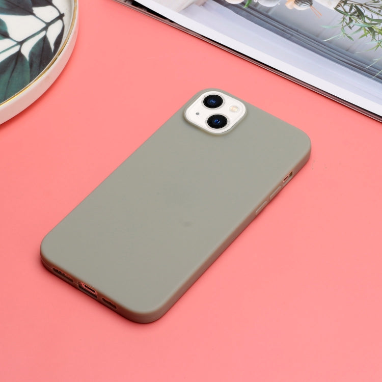 For iPhone 14 Solid Color Frosted Silicone Phone Case(Grey) - free shipping - PMC TechLife - Order now!