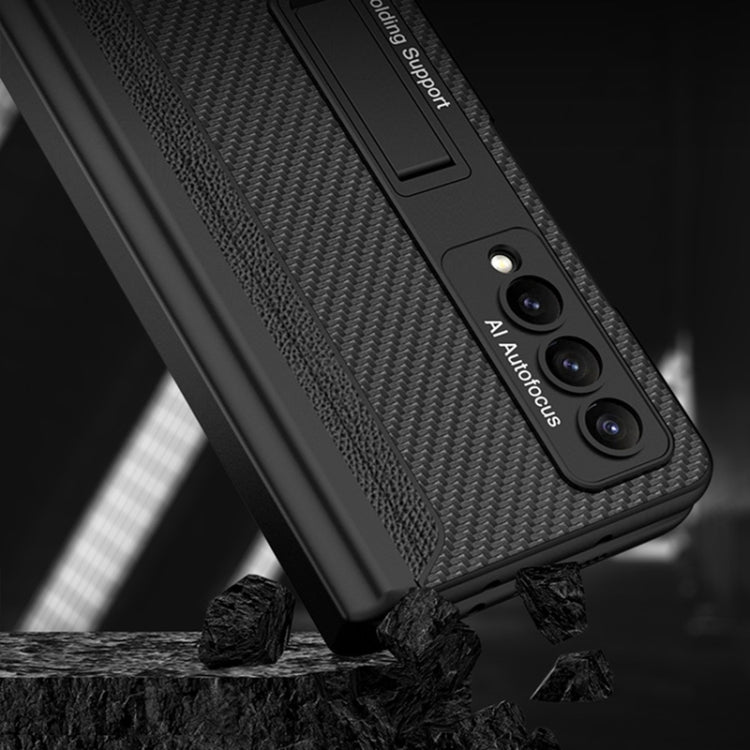 For Samsung Galaxy Z Fold4 GKK Integrated Magnetic Flip Plain Leather Phone Case with Pen Box(Black) - free shipping - PMC TechLife - Order now!