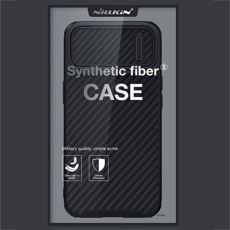 For iPhone 14 Plus NILLKIN Synthetic Fiber Camshield Magnetic Phone Case(Black) - iPhone 14 Plus Cases by NILLKIN | Online Shopping South Africa | PMC TechLife | Buy Now Pay Later Mobicred