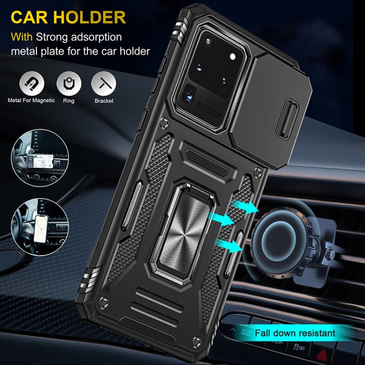 For Samsung Galaxy S20 Ultra Armor PC + TPU Camera Shield Phone Case(Black) - Galaxy Phone Cases by PMC TechLife | Online Shopping South Africa | PMC TechLife | Buy Now Pay Later Mobicred