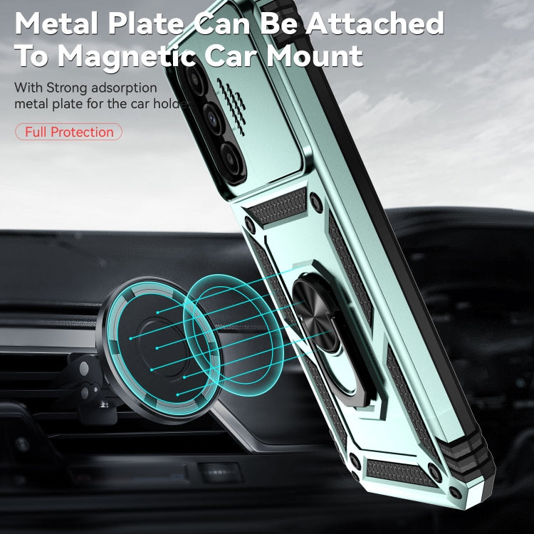 For Samsung Galaxy A14 5G Sliding Camshield Holder Phone Case(Dark Green) - free shipping - PMC TechLife - Order now!