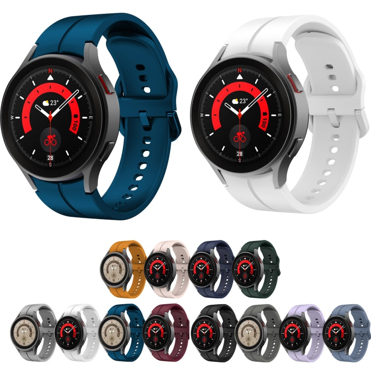 For Samsung Galaxy Watch 5 Pro 45mm Colorful Buckle Silicone Watch Band(Black) - Watch Bands by PMC TechLife | Online Shopping South Africa | PMC TechLife | Buy Now Pay Later Mobicred