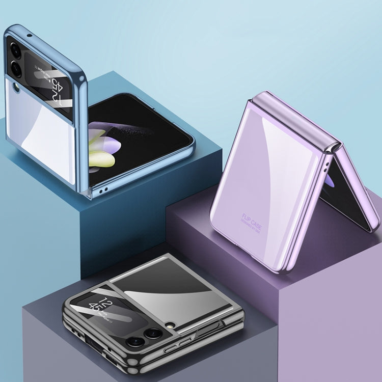 For Samsung Galaxy Z Flip4 GKK Integrated Electroplating All-inclusive Phone Case(Black) - Galaxy Z Flip4 5G Cases by GKK | Online Shopping South Africa | PMC TechLife | Buy Now Pay Later Mobicred