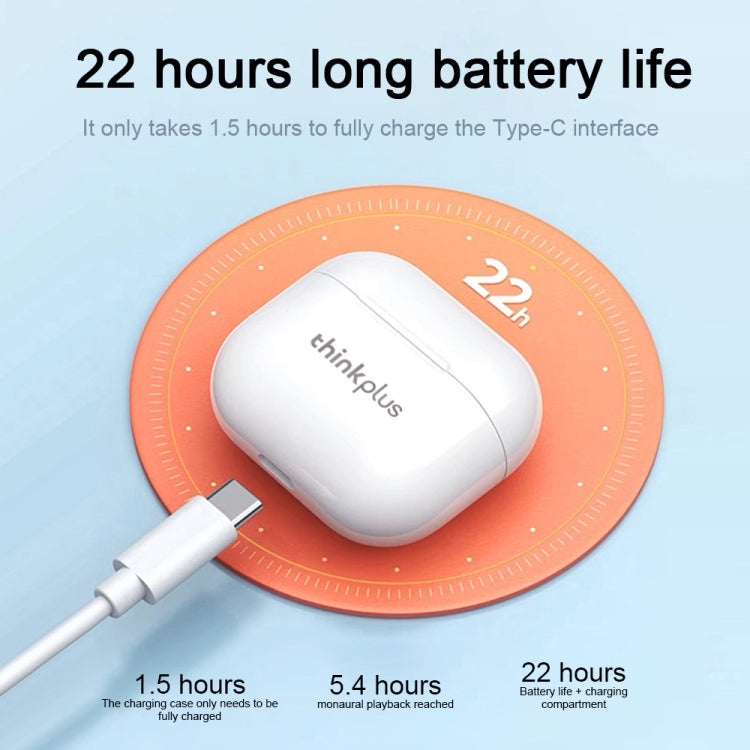 Lenovo LP40 TWS Wireless Bluetooth 5.1 Noise Reduction Earphone(White) - TWS Earphone by Lenovo | Online Shopping South Africa | PMC TechLife | Buy Now Pay Later Mobicred