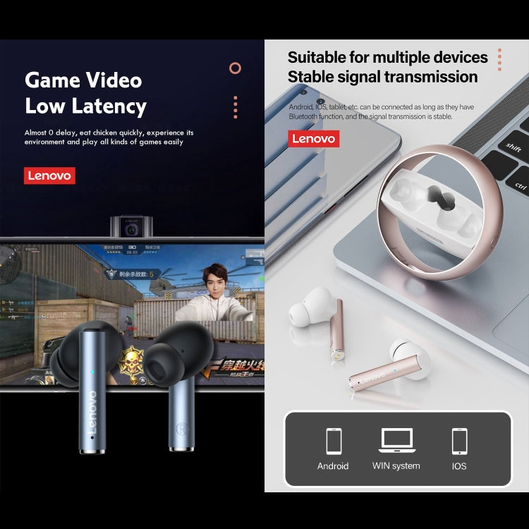 Lenovo LP60 TWS Wireless Bluetooth 5.3 Noise Reduction Earphone(White) - TWS Earphone by Lenovo | Online Shopping South Africa | PMC TechLife | Buy Now Pay Later Mobicred