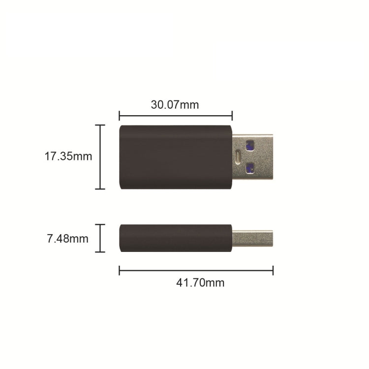 GE06 USB Data Blocker Fast Charging Connector(Grey) - Converter & Adapter by PMC TechLife | Online Shopping South Africa | PMC TechLife