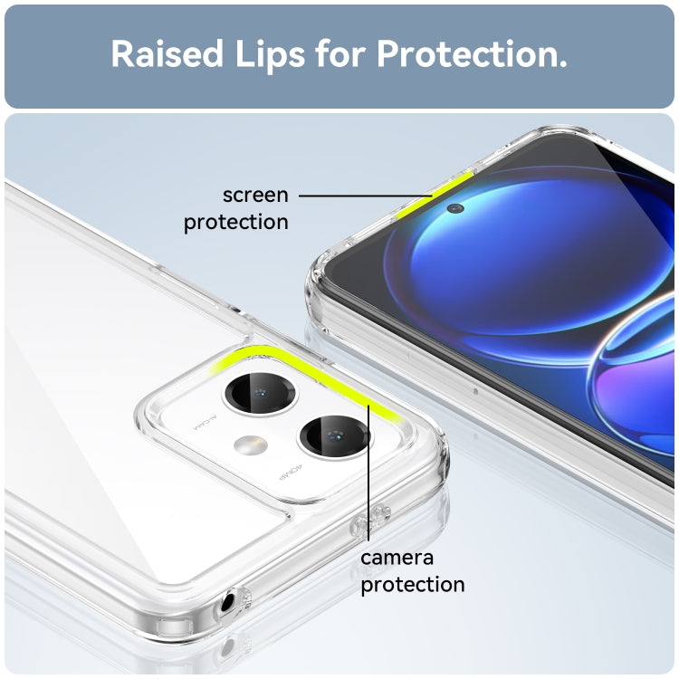 For Xiaomi Redmi Note 12 China Colorful Series Acrylic + TPU Phone Case(Transparent) - free shipping - PMC TechLife - Order now!