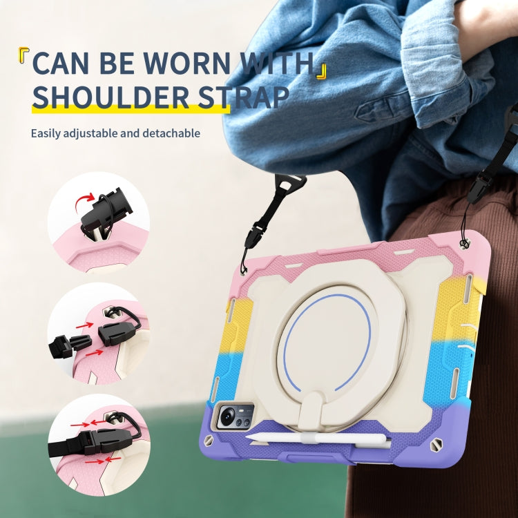 For Xiaomi Pad 5 Pro 12.4 Armor Contrast Color Silicone + PC Tablet Case(Colorful Green) - Mi Pad 5 Pro 12.4 Case by PMC TechLife | Online Shopping South Africa | PMC TechLife