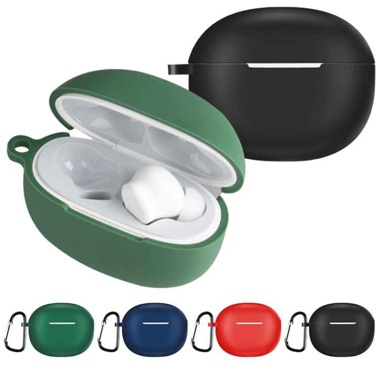 For Realme T100 Wireless Earphone Silicone Protective Case(Dark Green) - Other Earphone Case by PMC TechLife | Online Shopping South Africa | PMC TechLife