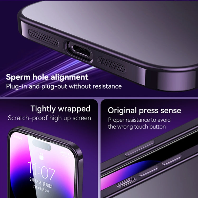 For iPhone 14 Pro SULADA Electroplating Frosted All-inclusive TPU Phone Case(Purple) - iPhone 14 Pro Cases by SULADA | Online Shopping South Africa | PMC TechLife | Buy Now Pay Later Mobicred