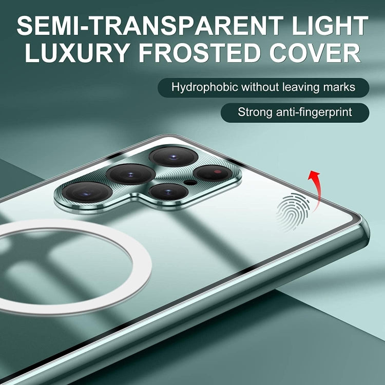 For Samsung Galaxy S22 Ultra 5G Lens Protector MagSafe Double Sided Magnetic Phone Case(Silver) - Galaxy S22 Ultra 5G Cases by PMC TechLife | Online Shopping South Africa | PMC TechLife