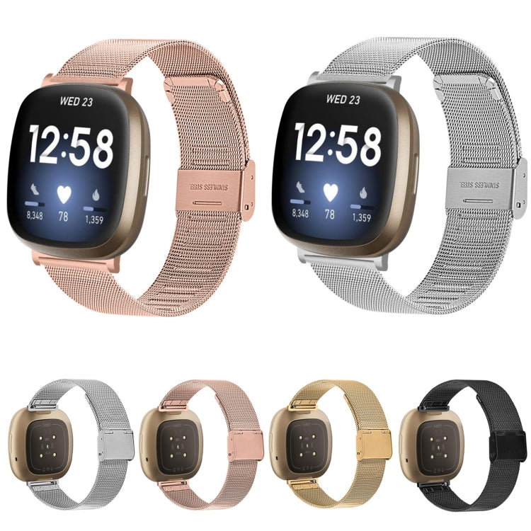 For Fitbit Versa 3 / Sense Milan Buckle Metal Watch Band(Rose Gold) - free shipping - PMC TechLife - Order now!
