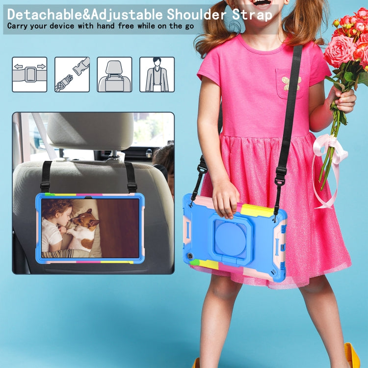 For Lenovo Tab M10 Plus 10.6 3rd Gen 2022 Silicone + PC Bracelet Holder Tablet Case(Camouflage + Blue) - free shipping - PMC TechLife - Order now!