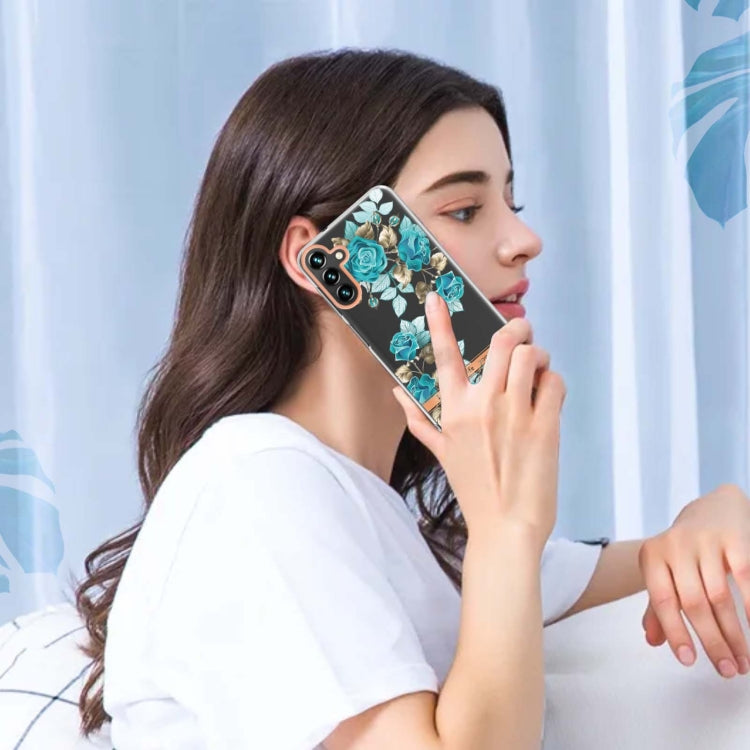 For Samsung Galaxy A14 5G Flowers and Plants Series IMD TPU Phone Case(Purple Peony) - free shipping - PMC TechLife - Order now!