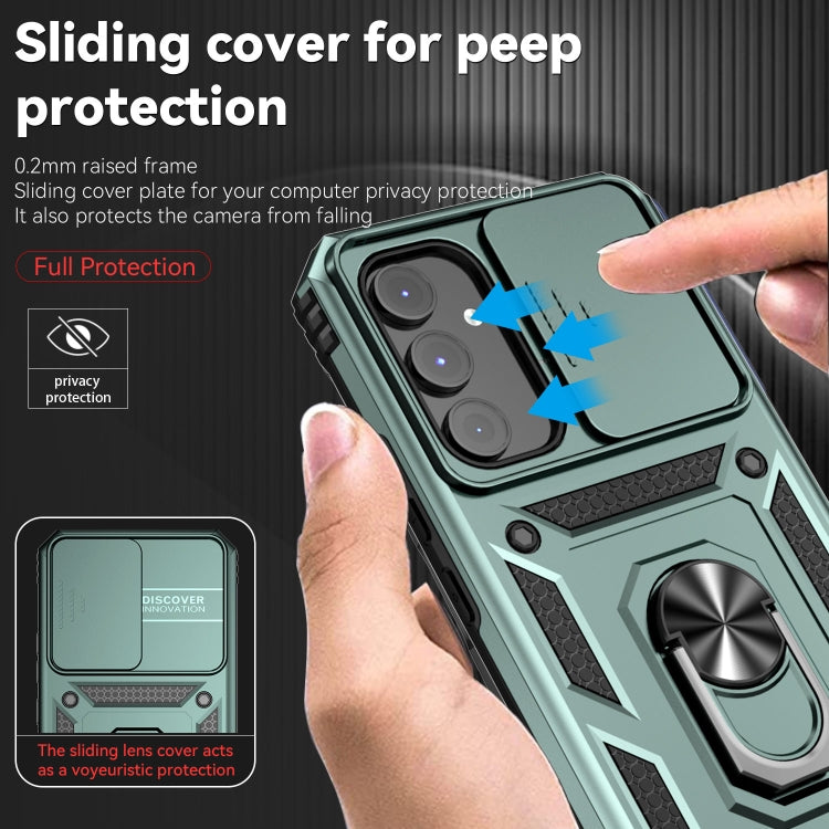 For Samsung Galaxy A54 5G Sliding Camshield Holder Phone Case(Dark Green) - free shipping - PMC TechLife - Order now!