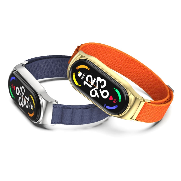 For Xiaomi Mi Band 6 / 5 / 4 / 3 MIJOBS PLUS Nylon Breathable Watch Band(Pink Rose Gold) - Watch Bands by MIJOBS | Online Shopping South Africa | PMC TechLife | Buy Now Pay Later Mobicred