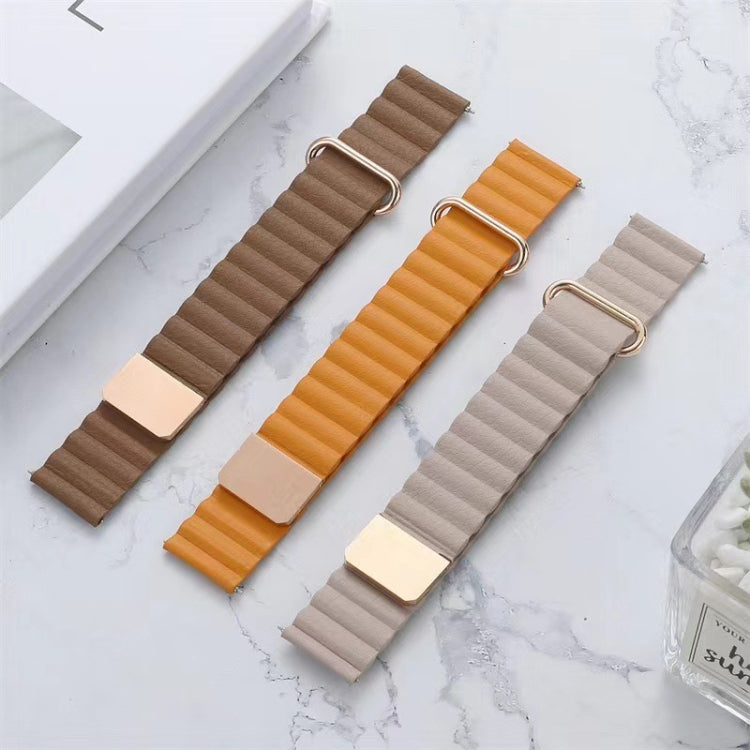 For Google Pixel Watch Reverse Buckle Magnetic Genuine Leather Watch Band(Grey) - free shipping - PMC TechLife - Order now!