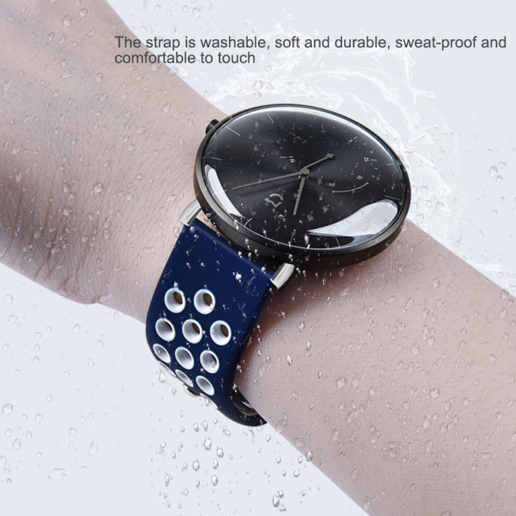 For Google Pixel Watch Two-color Reverse Buckle Silicone Watch Band(Black Blue) - free shipping - PMC TechLife - Order now!