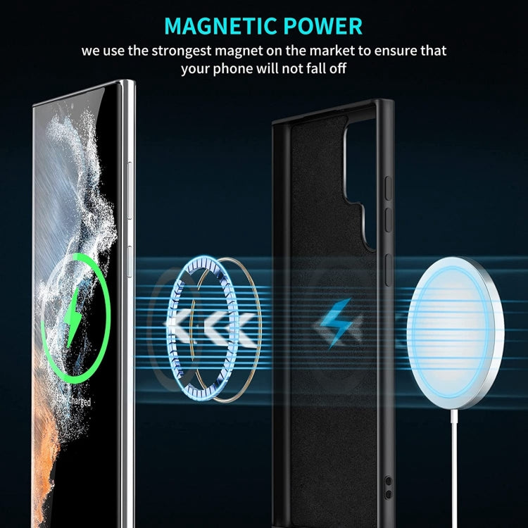 For Samsung Galaxy S23 Ultra 5G MagSafe Magnetic Liquid Silicone Phone Case(Black) - free shipping - PMC TechLife - Order now!