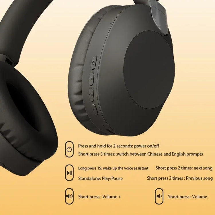B2 Wireless Bluetooth 5.1 Foldable Noise Reduction Headset(White) - Headset & Headphone by PMC TechLife | Online Shopping South Africa | PMC TechLife