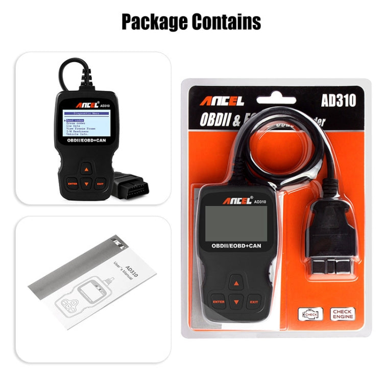 Ancel AD310 CAN OBD2 Car Engine Fault Diagnosis Tool - Code Readers & Scan Tools by PMC TechLife | Online Shopping South Africa | PMC TechLife