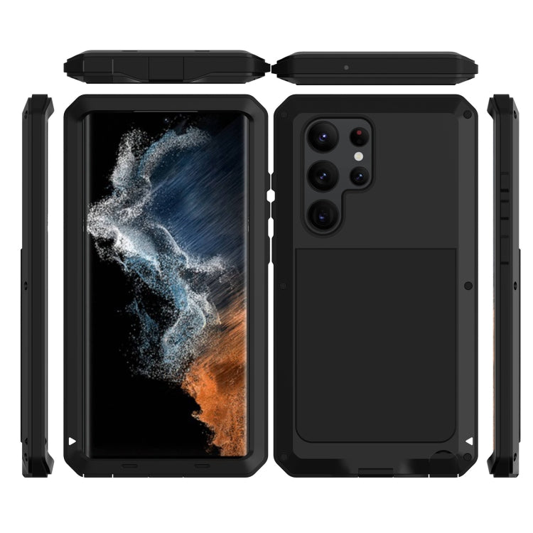 For Samsung Galaxy S23 Ultra 5G RedPepper 360 Full Body Rugged Metal Life Waterproof Phone Case(Black) - free shipping - PMC TechLife - Order now!