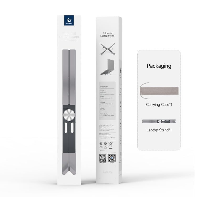 DUX DUCIS Foldable X-shaped Aluminum Laptop Stand(Lead Color) - MacBook Holder by DUX DUCIS | Online Shopping South Africa | PMC TechLife | Buy Now Pay Later Mobicred