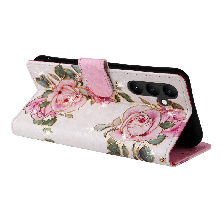 For Samsung Galaxy A34 5G Bronzing Painting RFID Leather Phone Case(Rose Flower) - free shipping - PMC TechLife - Order now!