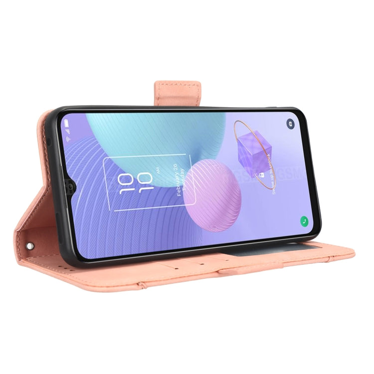 For TCL 408 Skin Feel Calf Texture Card Slots Leather Phone Case(Pink) - free shipping - PMC TechLife - Order now!
