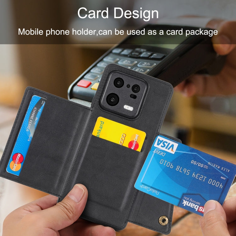 For Xiaomi 13 Double Buckle Magnetic Phone Case(Blue) - free shipping - PMC TechLife - Order now!