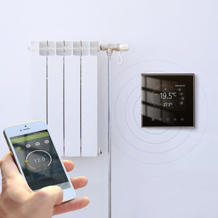 BHT-2002GCLM 220V Smart Home Heating Thermostat Boiler Heating WiFi Thermostat(Black) - Thermostat & Thermometer by PMC TechLife | Online Shopping South Africa | PMC TechLife