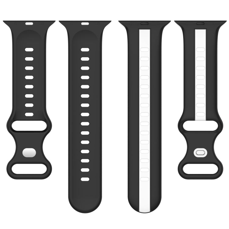 Nail Buckle Two-color Watch Band For Apple Watch Series 8&7 41mm / SE 2&6&SE&5&4 40mm / 3&2&1 38mm(Light Grey White) - by PMC TechLife | Online Shopping South Africa | PMC TechLife