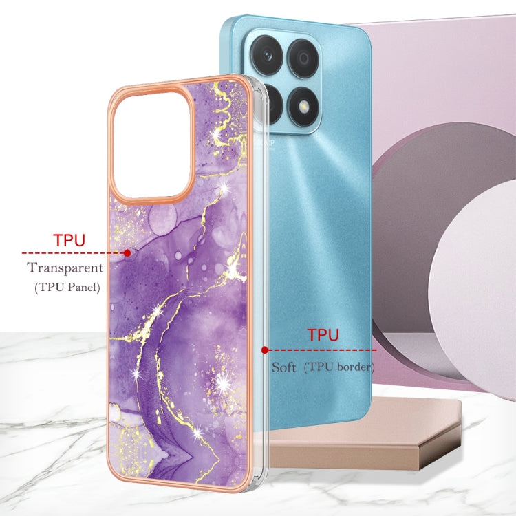 For Honor X8a Electroplating Marble Dual-side IMD Phone Case(Purple 002) - free shipping - PMC TechLife - Order now!