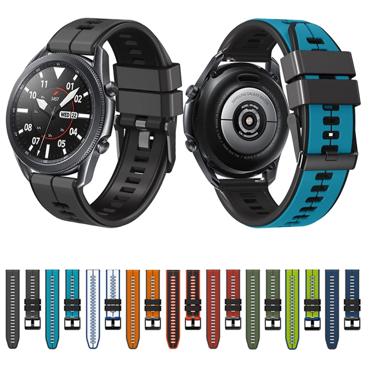 20mm Universal Vertical Line Two-Color Silicone Watch Band(Red+Black) - 20mm Bands by PMC TechLife | Online Shopping South Africa | PMC TechLife | Buy Now Pay Later Mobicred