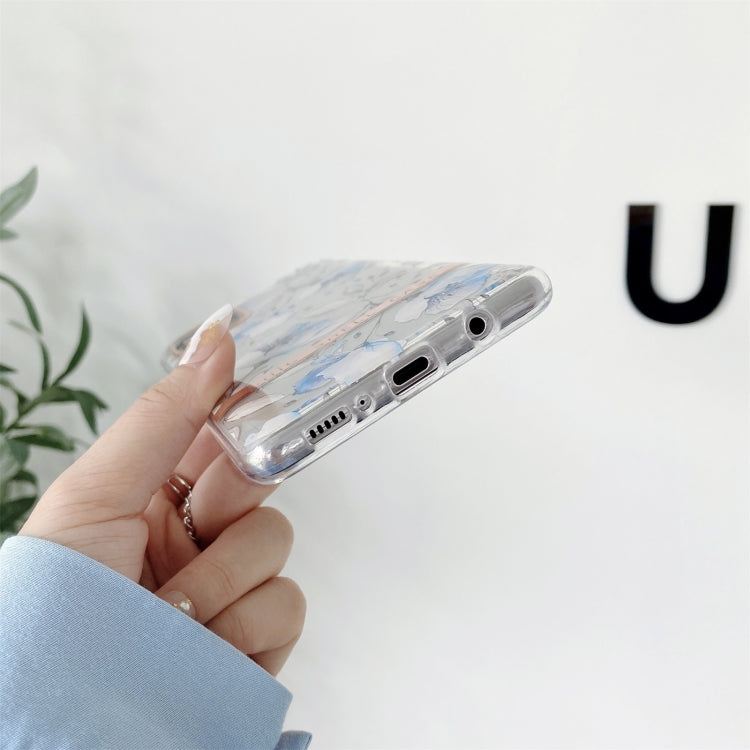 For Samsung Galaxy A54 5G High Translucent Electroplating Flower Pattern TPU + PC Phone Case(Hibiscus) - free shipping - PMC TechLife - Order now!