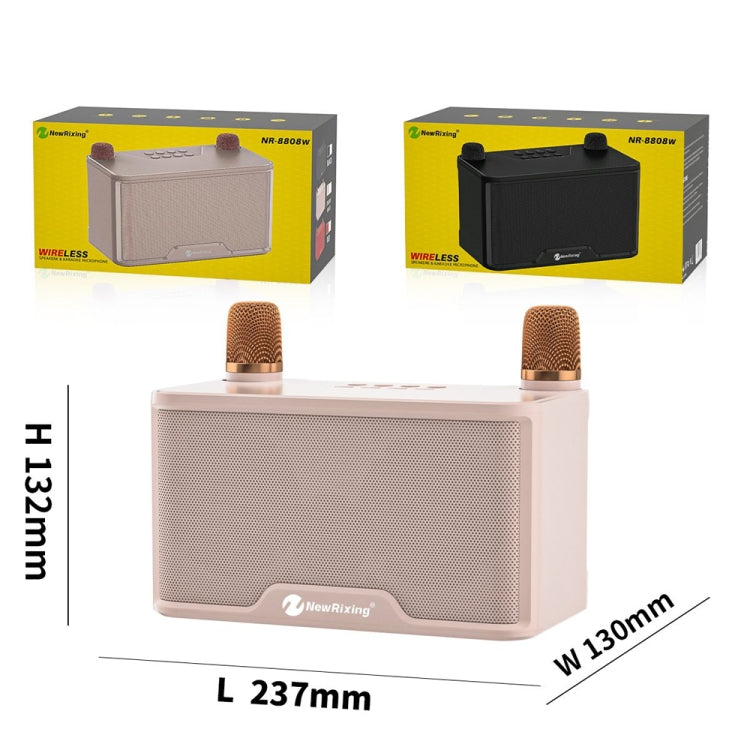 NewRixing NR8088 Wireless Microphone TWS Handheld Noise Reduction Smart Bluetooth Speaker(Red) - Desktop Speaker by NewRixing | Online Shopping South Africa | PMC TechLife | Buy Now Pay Later Mobicred