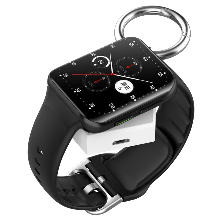 For OPPO Watch 3 / Watch 3 Pro Portable Universal Smart Watch Charger, Port:Micro-USB(White) - by PMC TechLife | Online Shopping South Africa | PMC TechLife