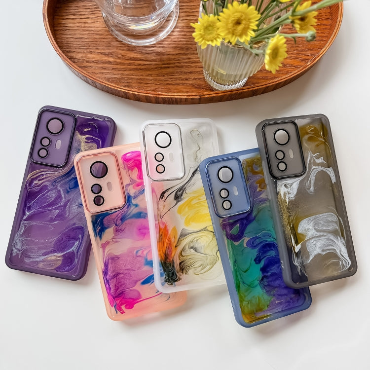 For Xiaomi Redmi K50 Ultra Oil Painting Electroplating TPU Phone Case(Purple) - free shipping - PMC TechLife - Order now!
