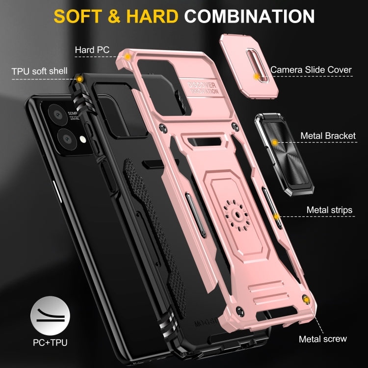 For Motorola Moto G Stylus 2023 Armor PC + TPU Camera Shield Phone Case(Rose Gold) - free shipping - PMC TechLife - Order now!