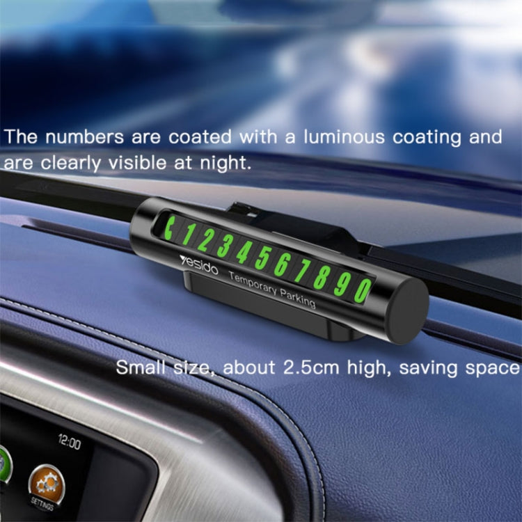 Yesido C68 Car Temporary Parking Card Magnetic Adsorption Luminous Phone Number Plate(Black) - Parking Card by Yesido | Online Shopping South Africa | PMC TechLife | Buy Now Pay Later Mobicred