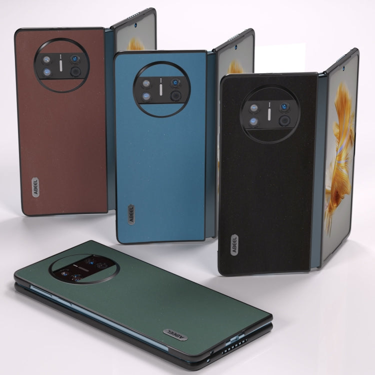 For Huawei Mate X3 ABEEL Genuine Leather Silky Soft Black Edge Phone Case(Black) - free shipping - PMC TechLife - Order now!