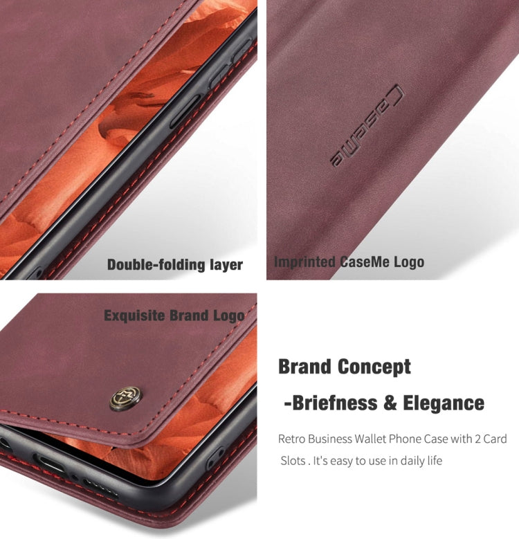 For Xiaomi Redmi Note 9 Pro/Note 9 Pro Max/Note 9s CaseMe 013 Multifunctional Horizontal Flip Leather Case, with Card Slot & Holder & Wallet(Wine Red) - free shipping - PMC TechLife - Order now!