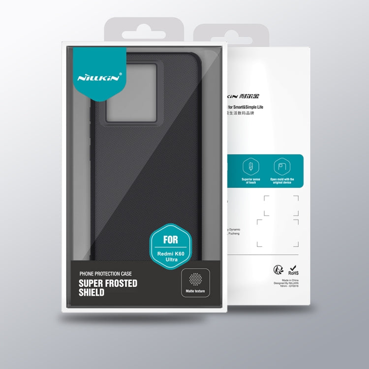 For Xiaomi Redmi K60 Ultra NILLKIN Frosted Shield Pro PC + TPU Phone Case(Black) - Redmi K60 Ultra Cases by NILLKIN | Online Shopping South Africa | PMC TechLife
