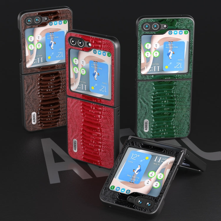 For Samsung Galaxy Z Flip5 ABEEL Genuine Leather Weilai Series Phone Case(Green) - free shipping - PMC TechLife - Order now!