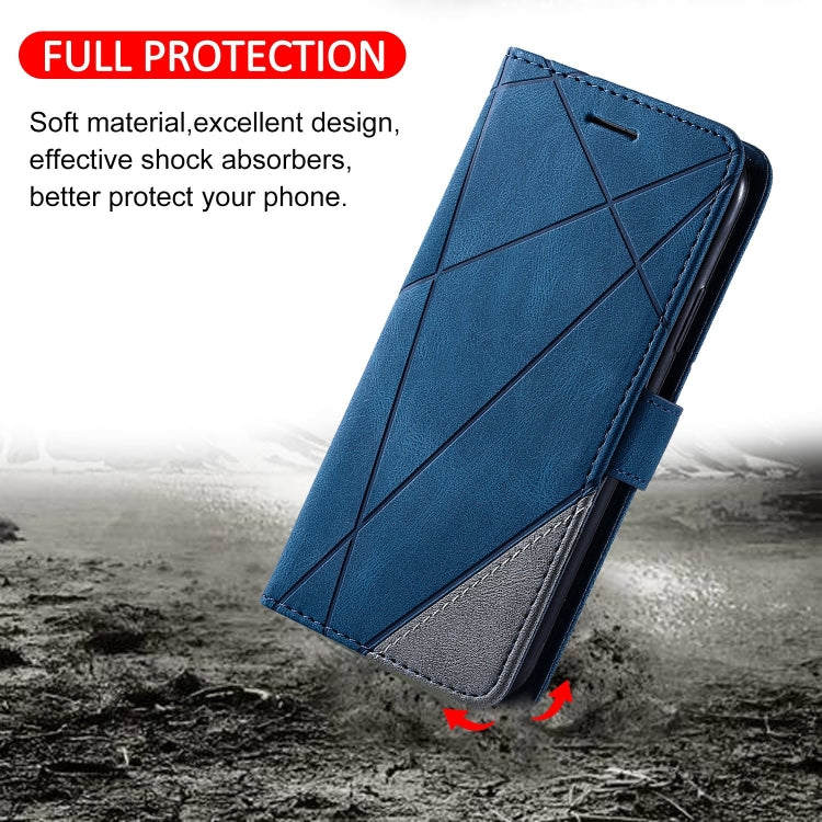 For Redmi Note 12 Pro+ Skin Feel Splicing Horizontal Flip Leather Phone Case(Blue) - free shipping - PMC TechLife - Order now!