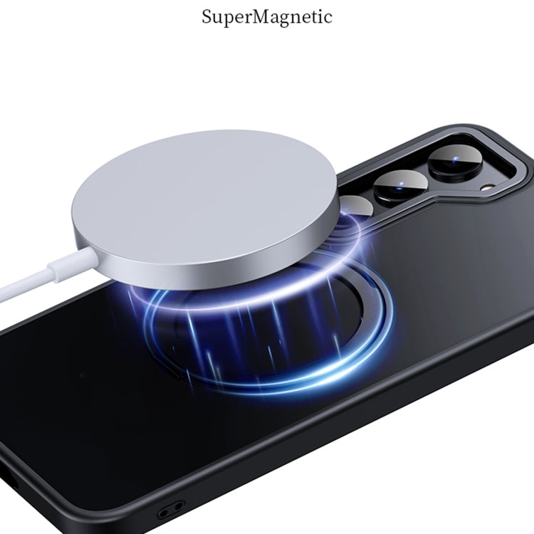 For Samsung Galaxy S23+ 5G 360 Rotating MagSafe Magnetic Skin Feel Phone Case(Black) - Galaxy S23+ 5G Cases by PMC TechLife | Online Shopping South Africa | PMC TechLife