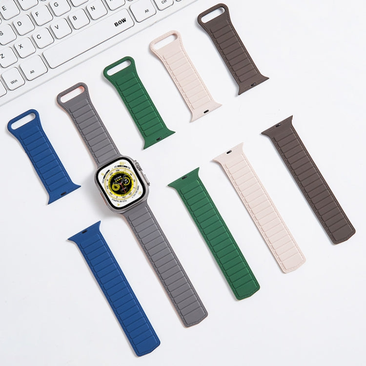 For Apple Watch 8 45mm Loop Magnetic Silicone Watch Band(Navy Blue) - Watch Bands by PMC TechLife | Online Shopping South Africa | PMC TechLife