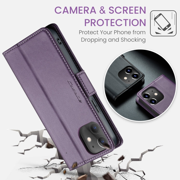 For iPhone 12 mini CaseMe 023 Butterfly Buckle Litchi Texture RFID Anti-theft Leather Phone Case(Pearly Purple) - iPhone 12 mini Cases by CaseMe | Online Shopping South Africa | PMC TechLife | Buy Now Pay Later Mobicred